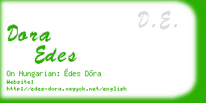 dora edes business card
